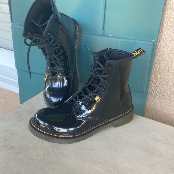 Black Patent Leather Patent Doc Marten Style Boots Dr Martens Patent  Leather Men's\u200e Ladies